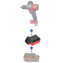 Load image into Gallery viewer, Black and Decker 20V to Milwaukee 18V Battery Adapter
