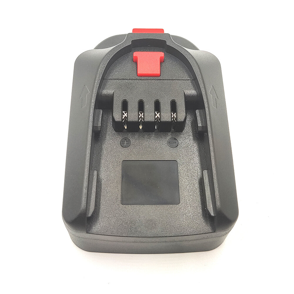AEG 18V to Bosch 18V PBA (Green) battery adapter - Bosch tool-side connection, four terminal slots, release catch