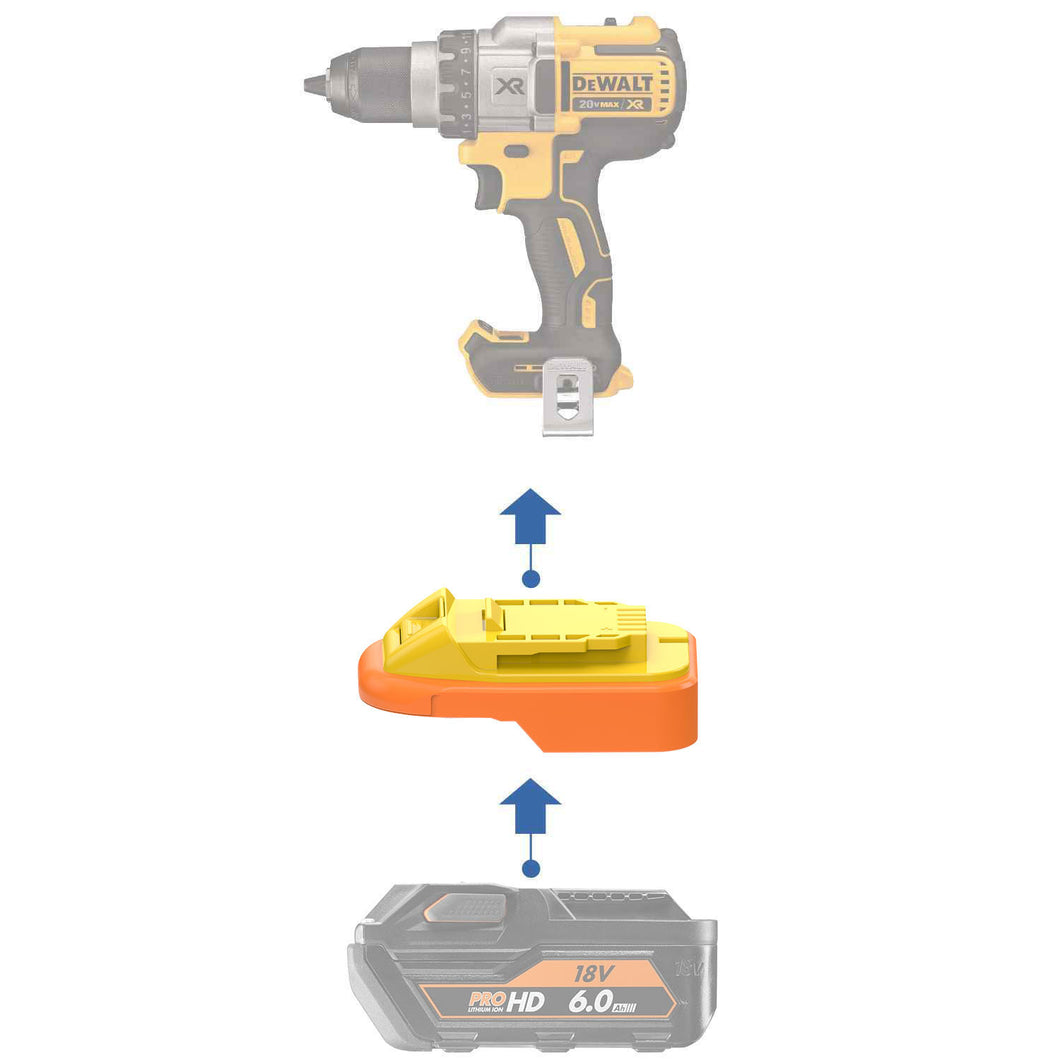 Adaptateur de batterie AEG 18V vers DeWalt 20V (ABS)