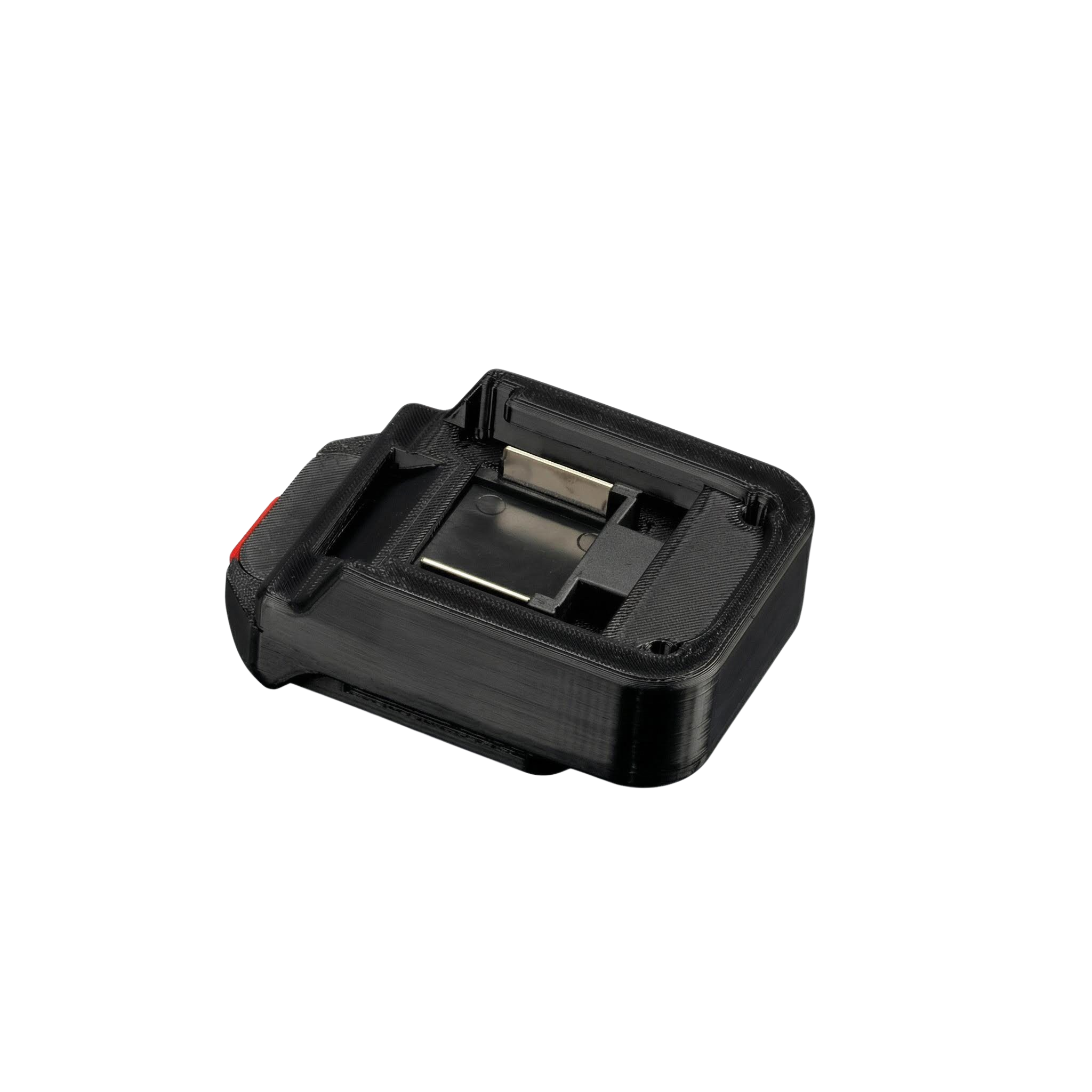 Makita 18V LXT to MacNaught 18V battery adapter - battery-side connection, twin blade terminals in the recessed pocket
