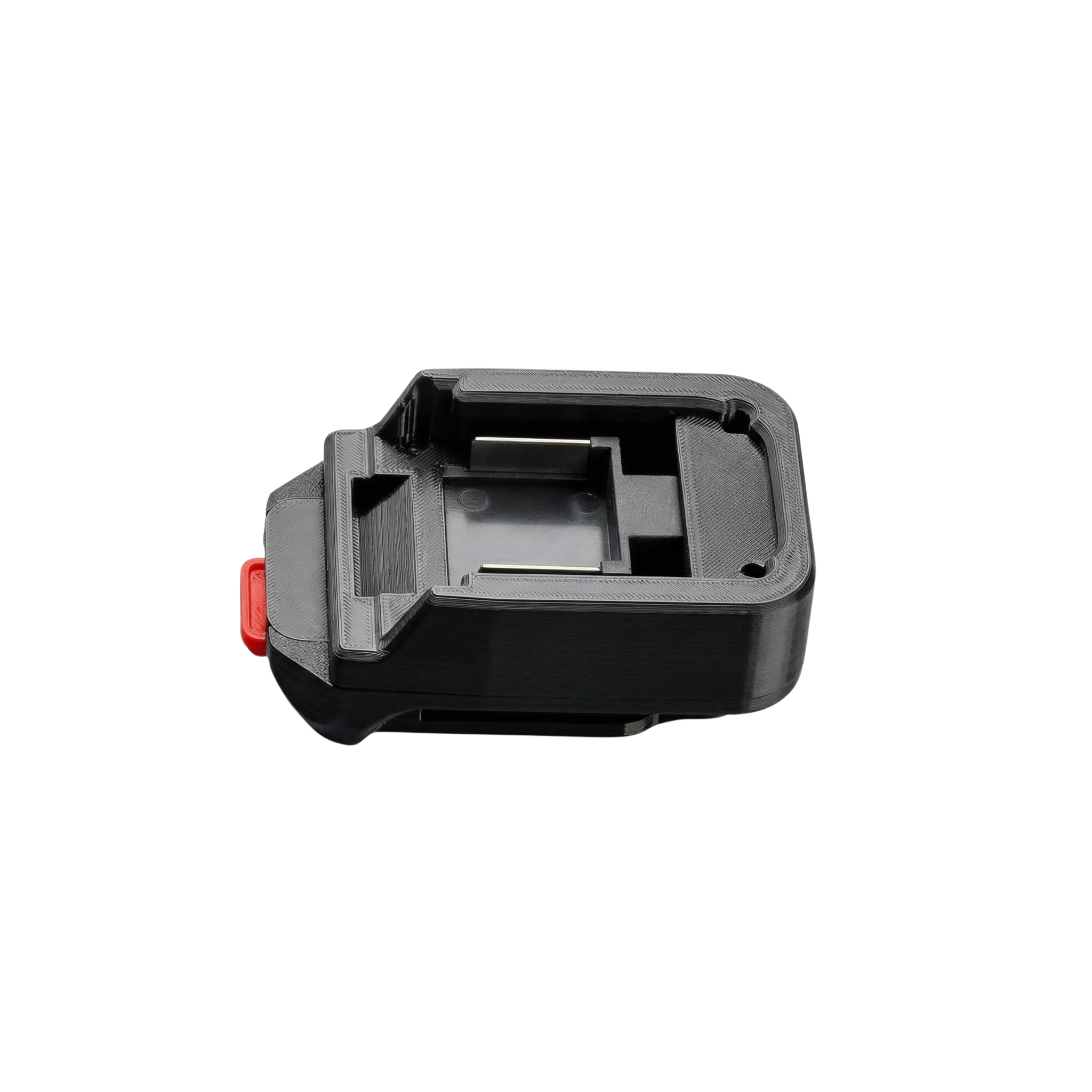Makita 18V LXT to MacNaught 18V battery adapter - battery-side connection, twin blade terminals in the recessed pocket