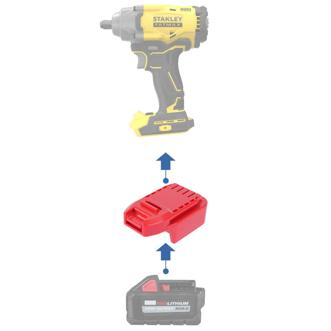 Adaptateur de batterie Milwaukee 18V vers Stanley V20