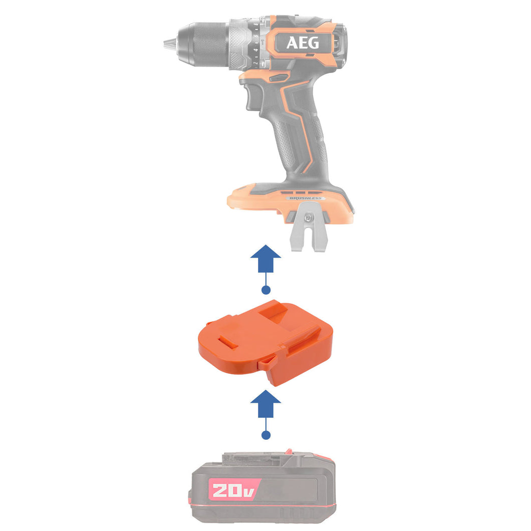 Adaptateur de batterie Bauer 20V vers AEG 18V