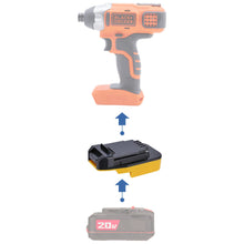 Charger l&#39;image dans la galerie, Adaptateur de batterie Bauer 20V vers Black and Decker 20V
