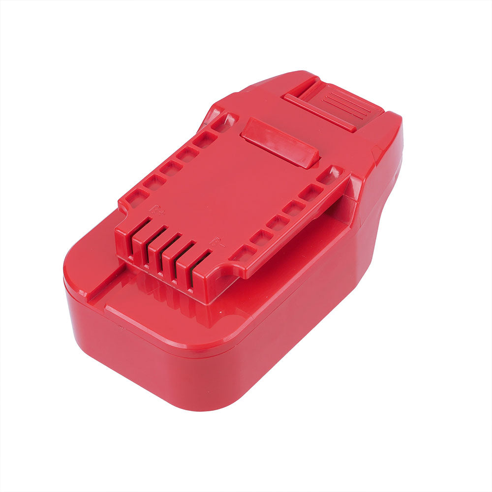 Black and Decker 20V to Bauer 20V battery adapter - Bauer tool-side connection, ribbed release button and rail slots