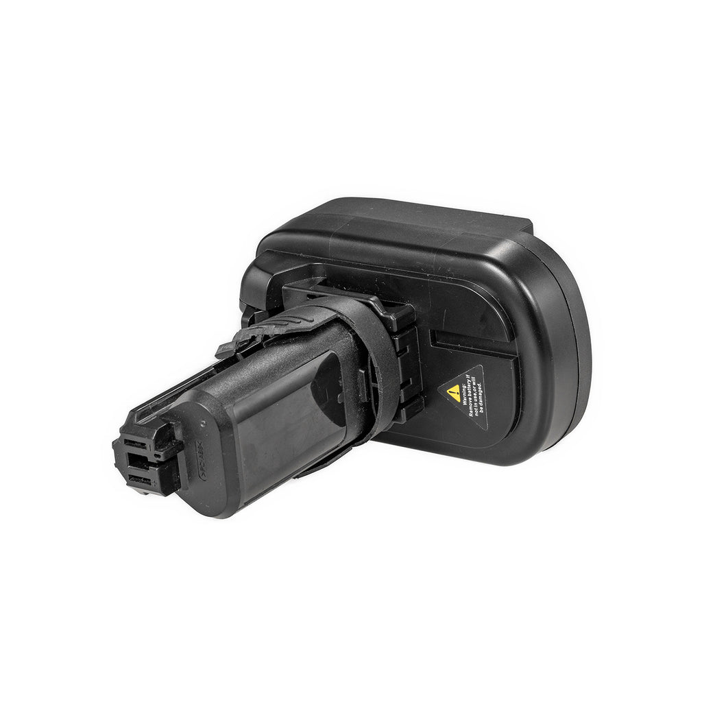 Bosch 18V GBA (Blue) to Bosch 12V battery adapter - side view of the Bosch 12V tool-side connection