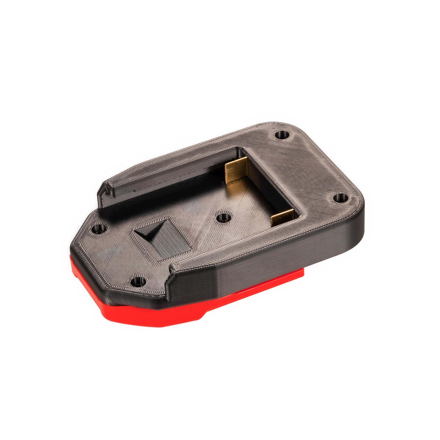 Bosch 18V GBA (Blue) to Bauer 20V battery adapter - battery-side connection with twin copper blade terminals and four screw