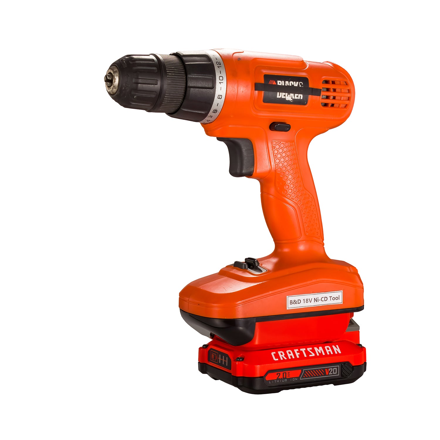 Battery Adapter For Black & Decker 18V NiCd Tools To 20V Lithium Batteries – Converts Old Tools
