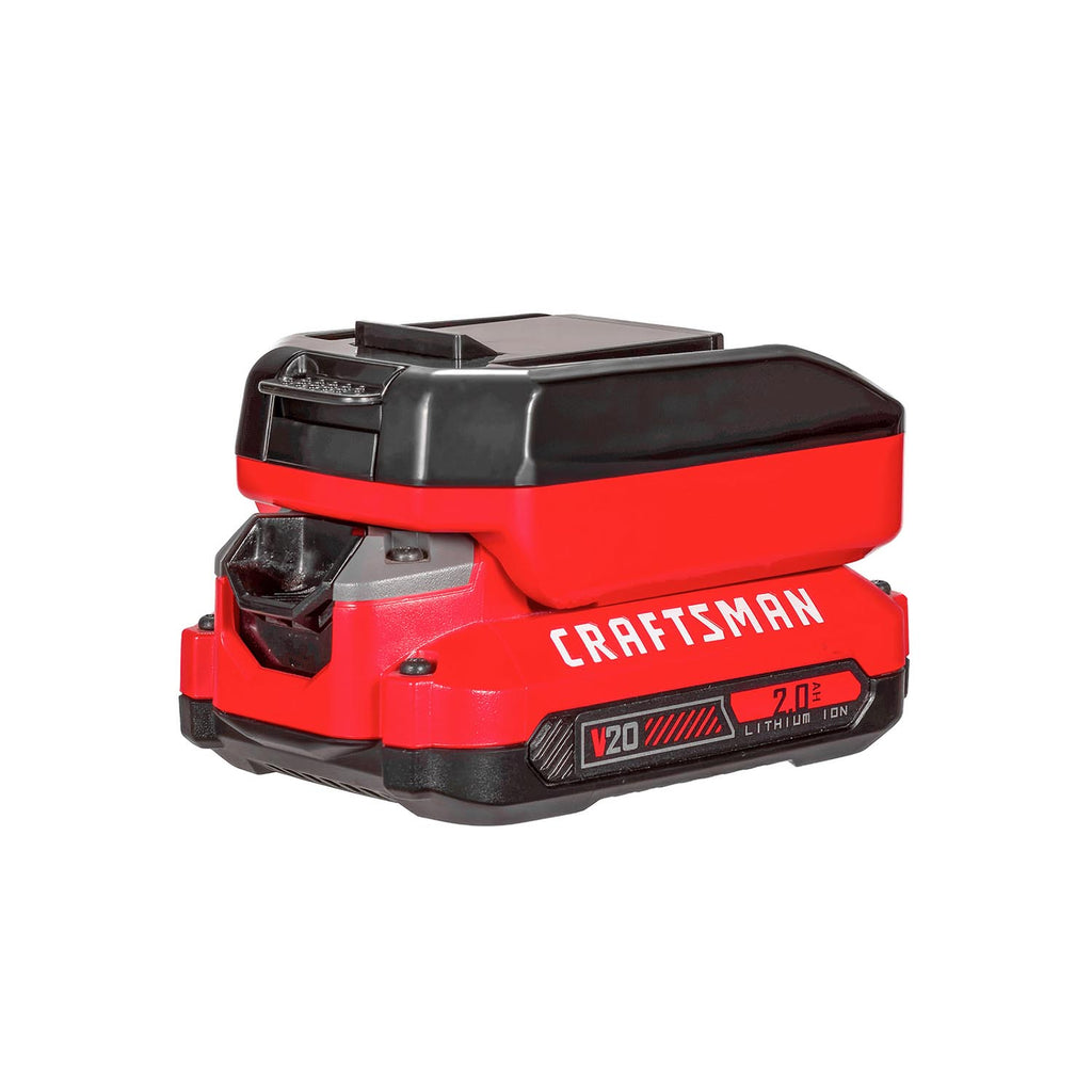 Craftsman 20V to WORX 20V PowerShare (Orange) battery adapter - fitted to the battery, WORX tool-side connection