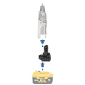 DeWalt 20V MAX to Dremel 12V 8220/8250 battery adapter - compatibility diagram with cordless rotary tool