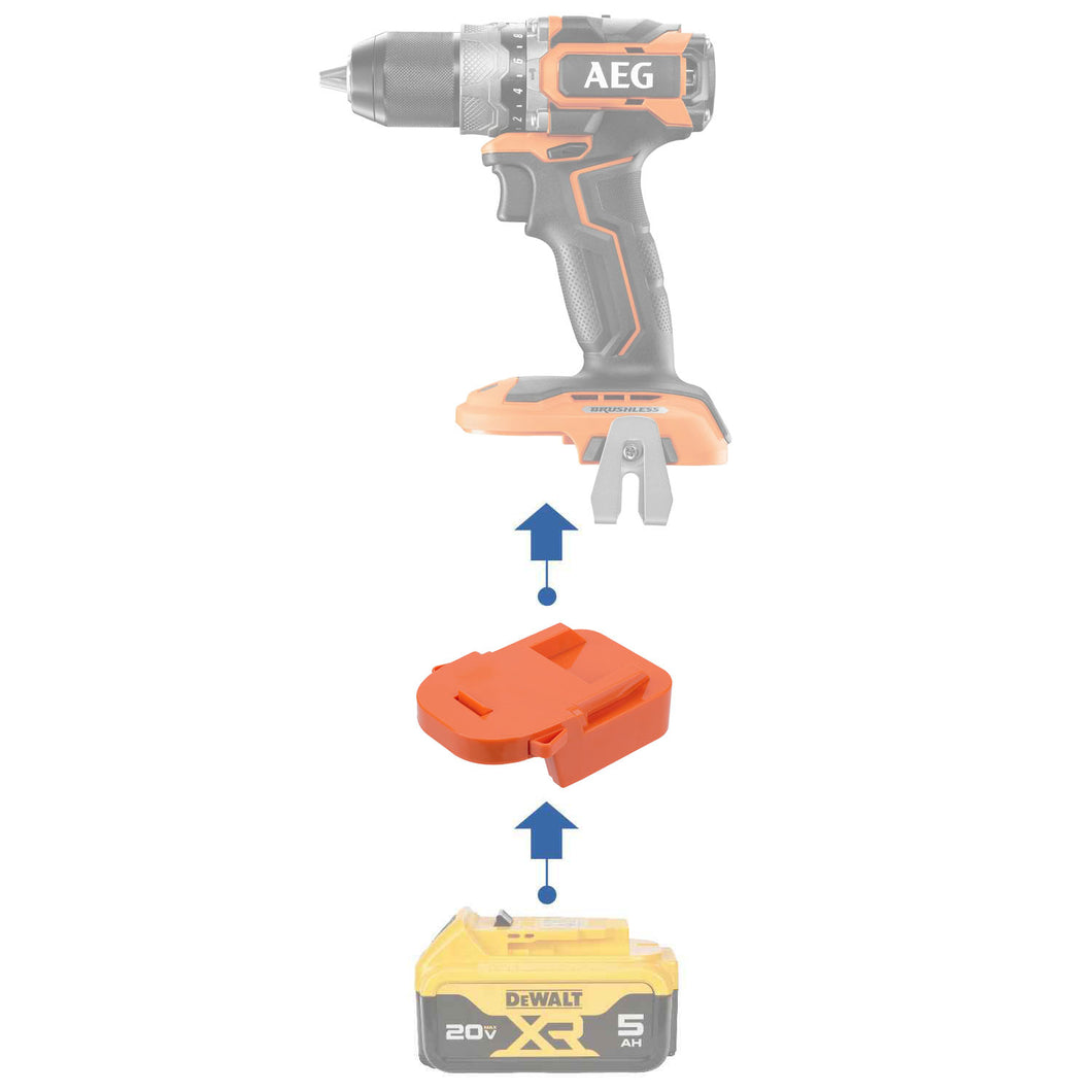 DeWalt 20V à AEG 18V Adaptateur de Batterie