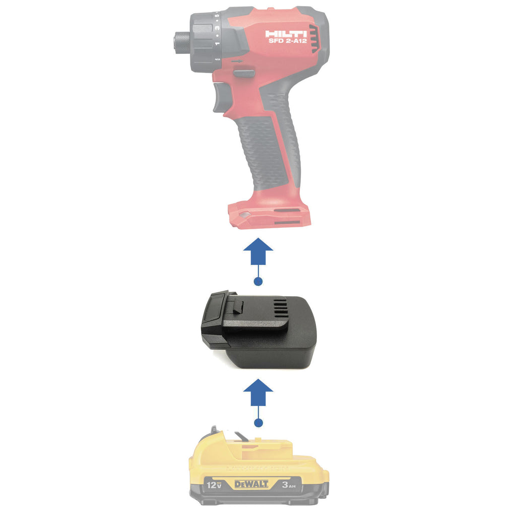Adaptateur de batterie DeWalt 12V vers Hilti 12V