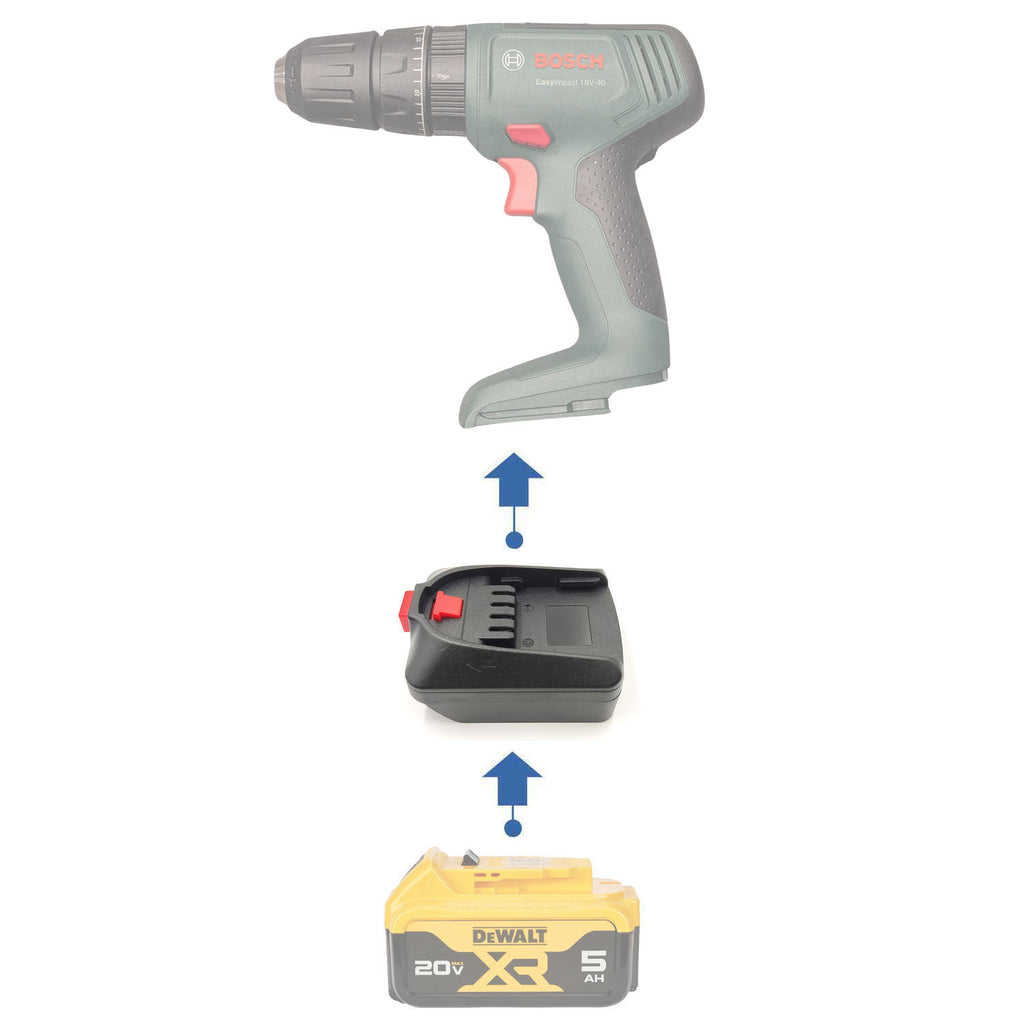 DeWalt 20V MAX vers Bosch 18V PBA (Vert) Adaptateur de batterie