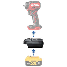 Charger l'image dans la galerie, Adaptateur de batterie DeWalt 20V vers SKIL 20V
