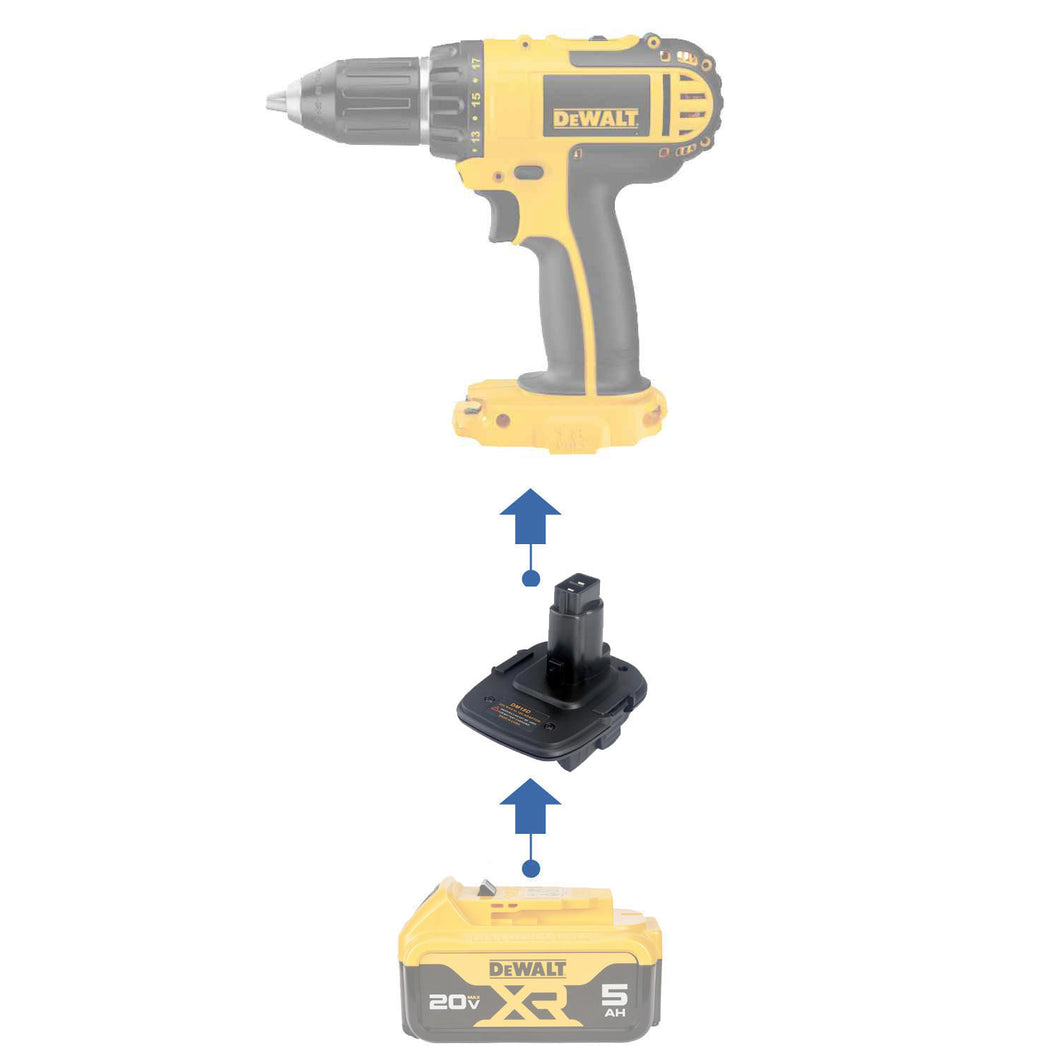 Adaptateur de batterie DeWalt 20V vers DeWalt 18V