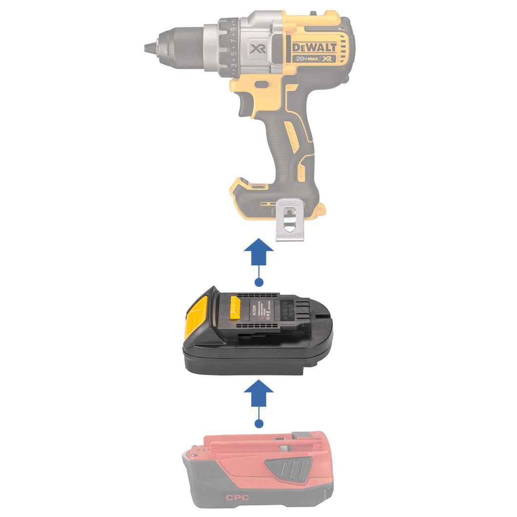 Adaptateur de batterie Hilti 22V vers DeWalt 20V