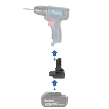 Charger l&#39;image dans la galerie, Adaptateur de batterie Makita 18V vers Bosch 12V
