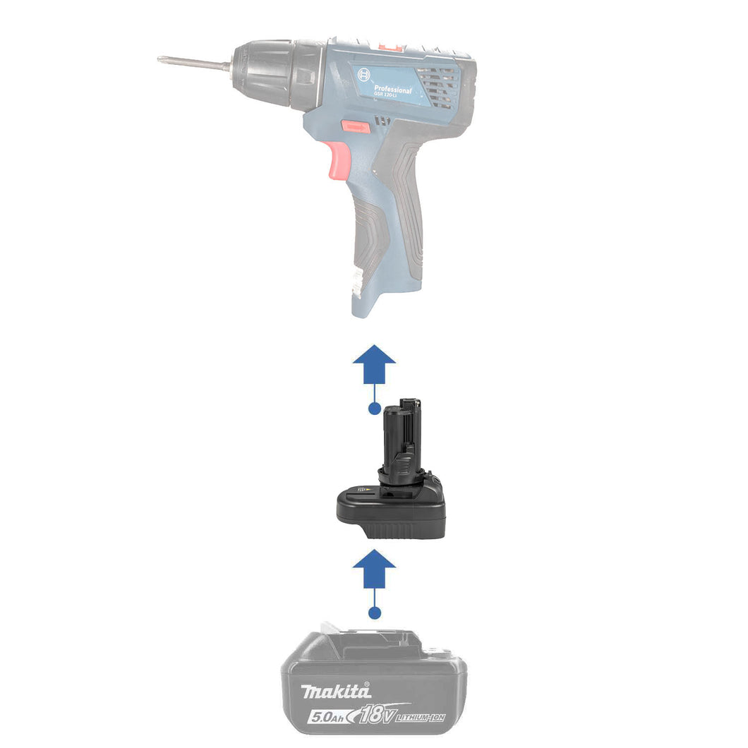 Adaptateur de batterie Makita 18V vers Bosch 12V