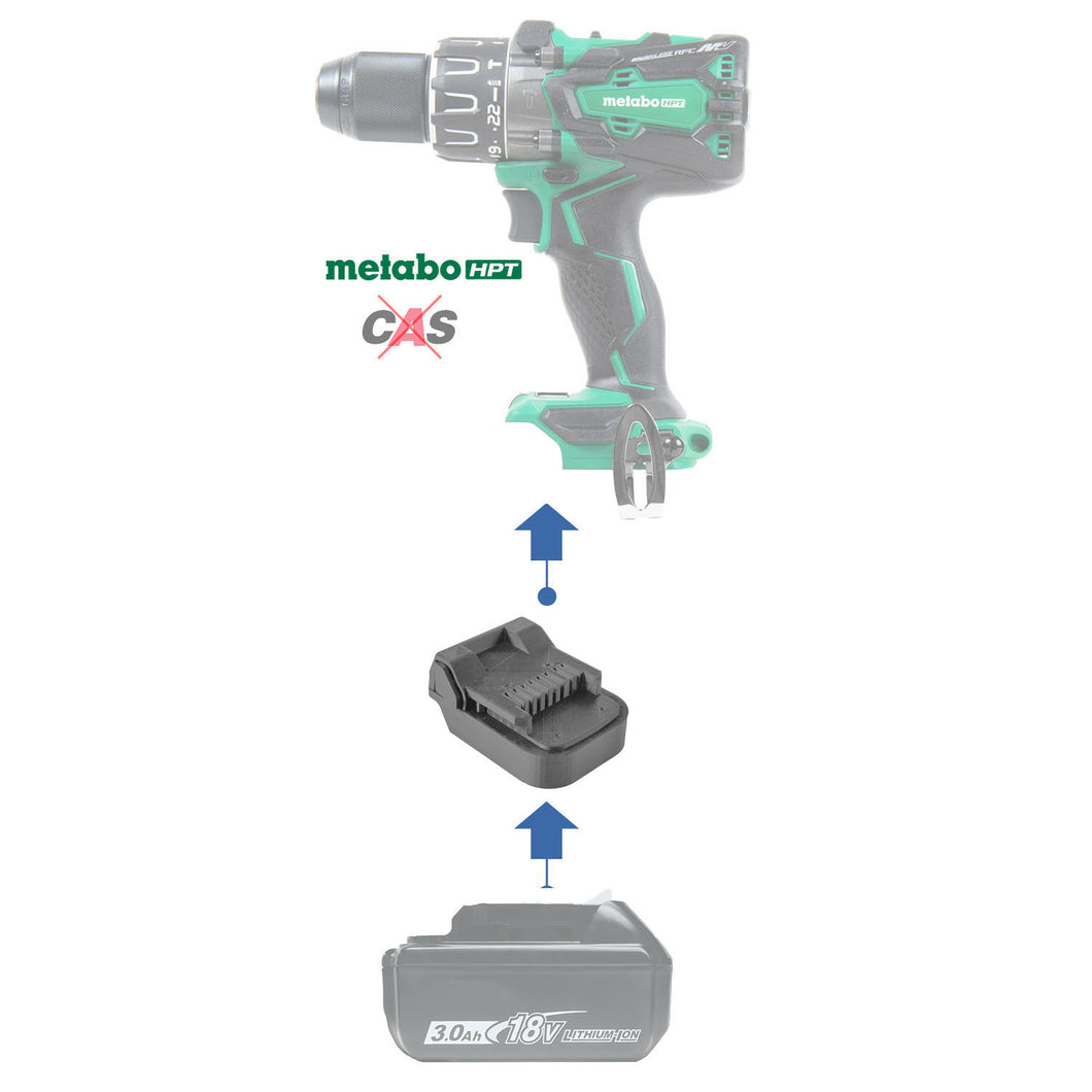 Adaptateur de batterie Makita 18V vers Metabo HPT 18V