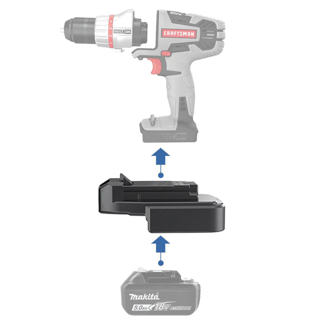 Adaptateur de batterie Makita 18V vers Craftsman Bolt-On 20V