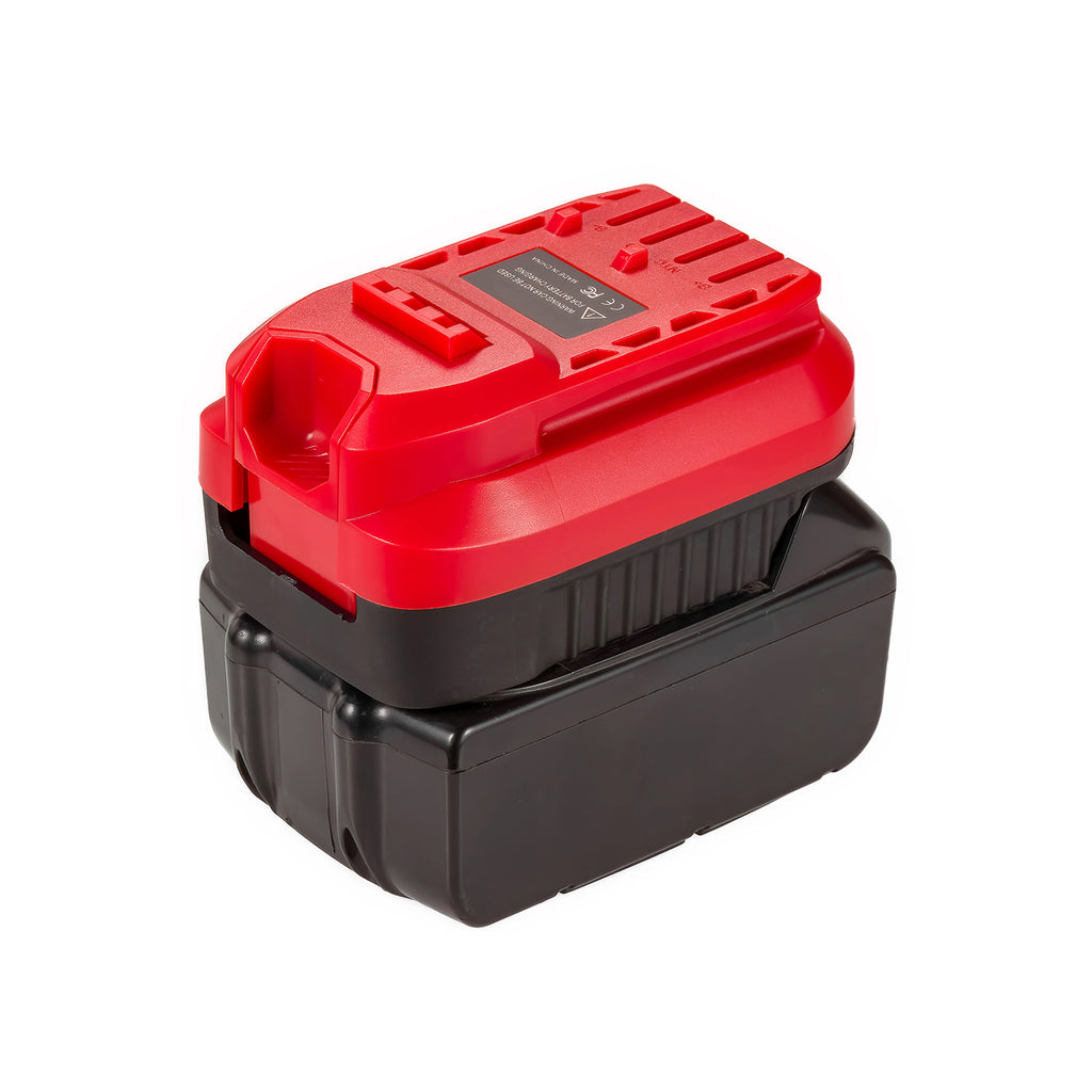 Makita 18V LXT to Craftsman 20V battery adapter - fitted to the Makita 18V LXT battery, tool-side connection upward
