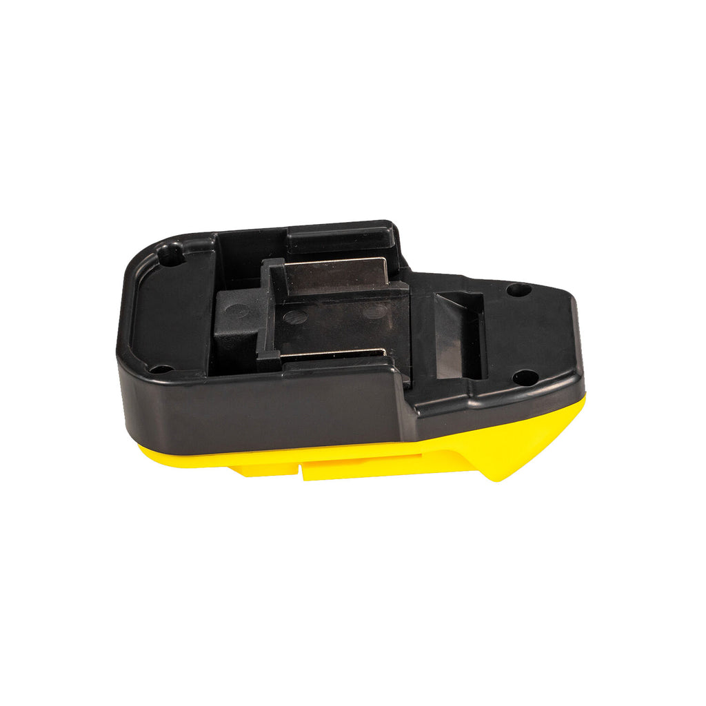 Makita 18V LXT to Hercules 20V battery adapter - battery-side connection, twin spring contacts beside the central block