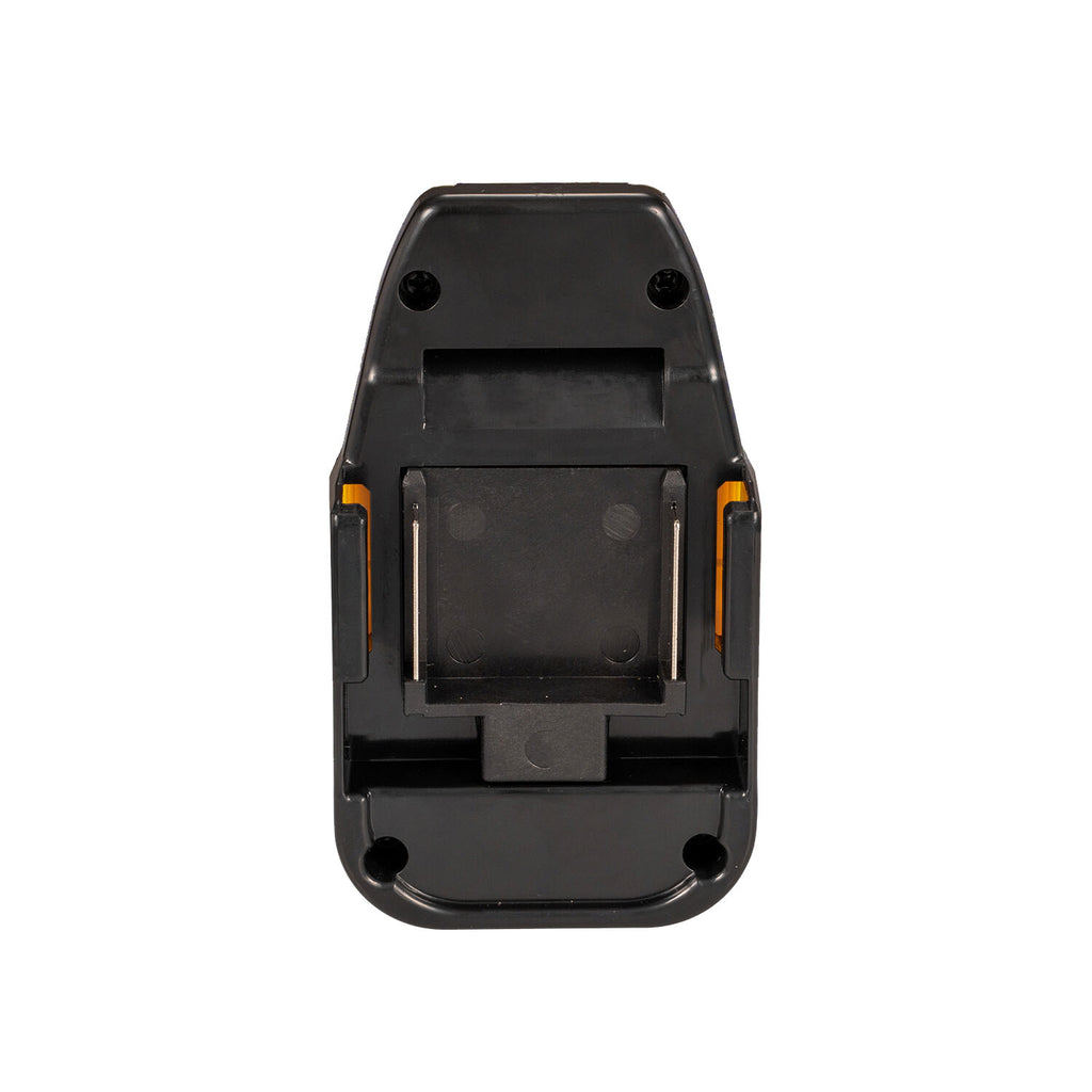 Makita 18V LXT to Hercules 20V battery adapter - battery-side connection, copper strips beside twin spring contacts