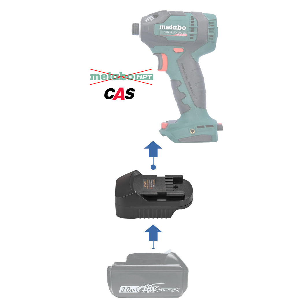 Adaptateur de batterie Makita 18V vers Metabo 18V CAS