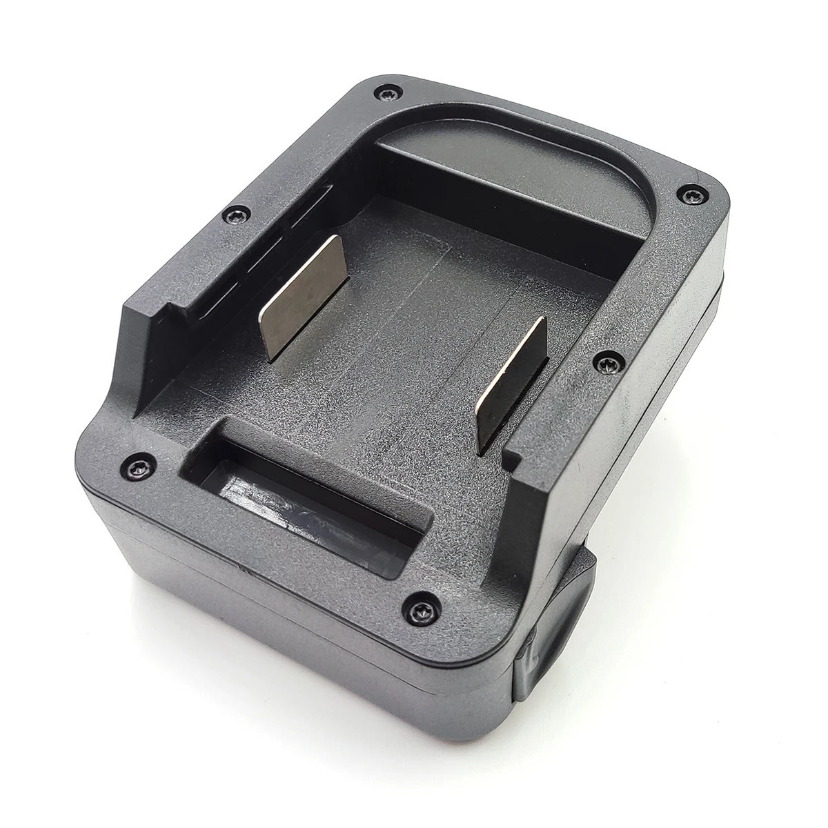 Makita 18V LXT to Metabo HPT 18V battery adapter - battery-side channel with twin copper blades