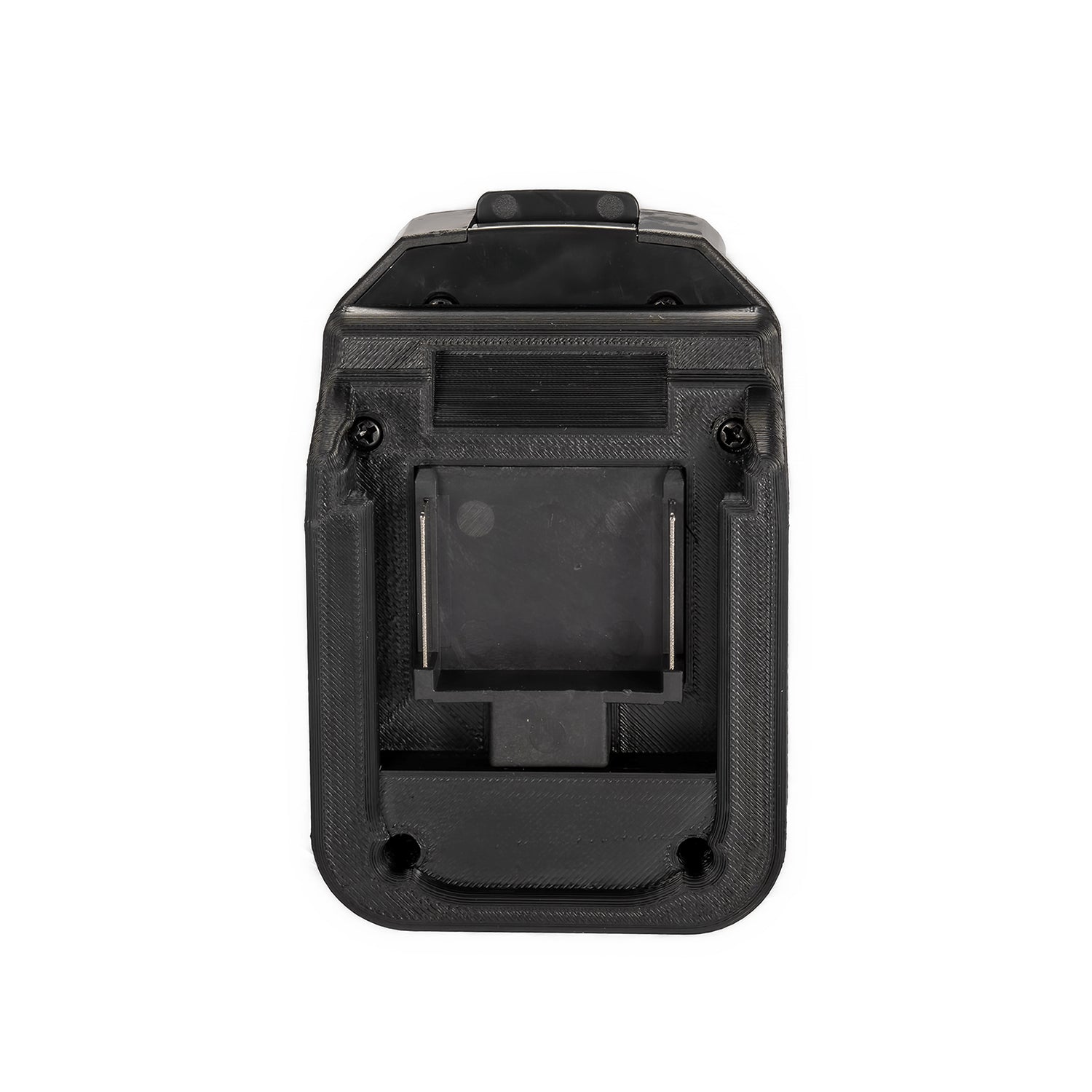 Makita 18V LXT to Porter Cable 18V Ni-Cd battery adapter - Makita battery-side connection, copper contacts, fixing screws