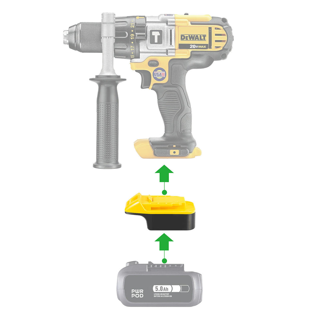 Mastercraft 20V Blue to DeWalt 20V Battery Adapter