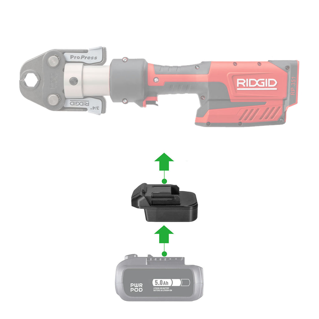 Mastercraft 20V (Bleu) vers RIDGID RED 18V Adaptateur de batterie
