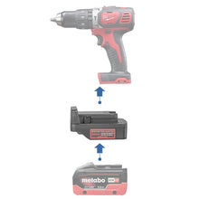 Charger l&#39;image dans la galerie, Adaptateur de batterie Metabo 18V CAS vers Milwaukee 18V
