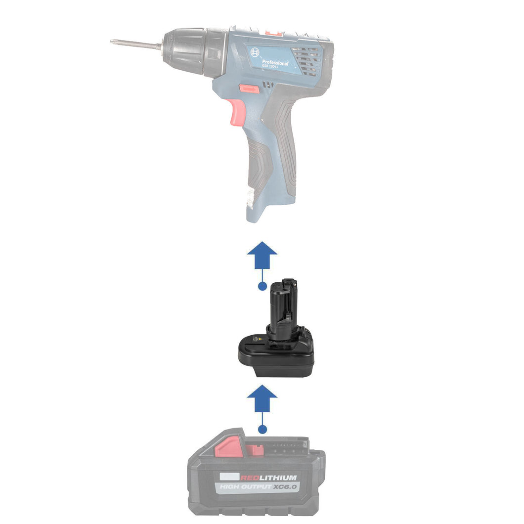 Adaptateur de batterie Milwaukee 18V vers Bosch 12V