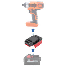 Charger l&#39;image dans la galerie, Adaptateur de batterie Milwaukee 18V vers Black and Decker 20V
