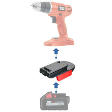Charger l&#39;image dans la galerie, Adaptateur de batterie Milwaukee 18V vers Black and Decker 18V Ni-Cd
