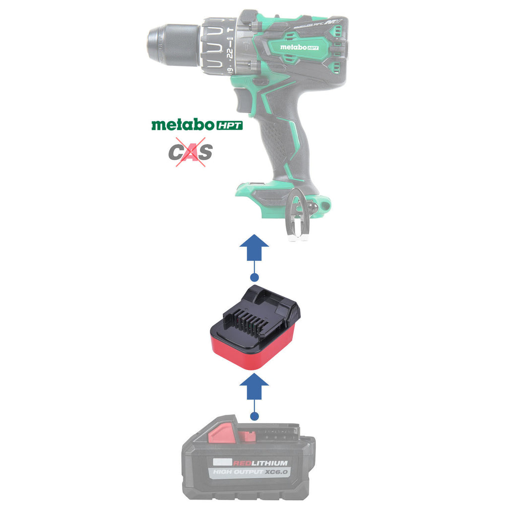 Milwaukee M18 vers Metabo HPT 18V Adaptateur de batterie