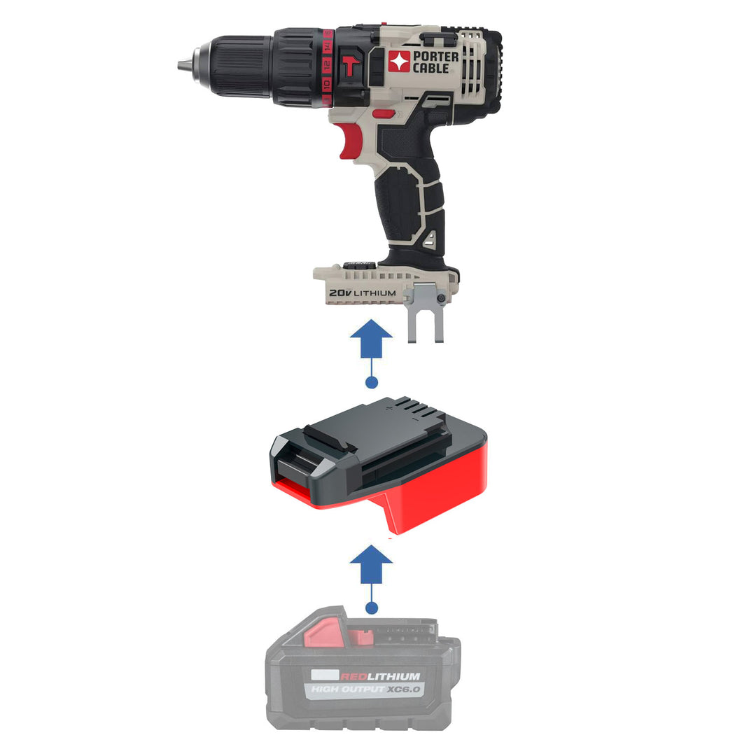 Milwaukee 18V to Porter Cable 20V Battery Adapter