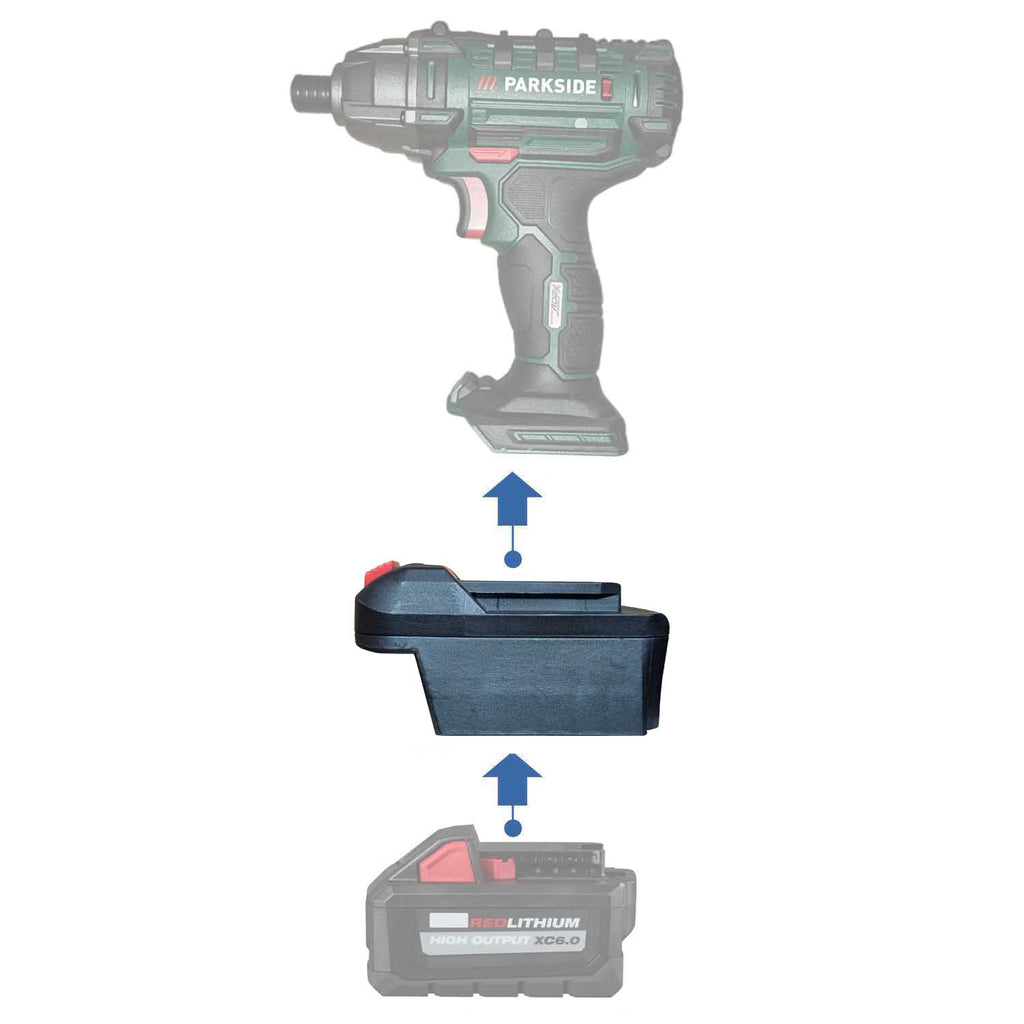 Milwaukee M18 vers Parkside X20V Adaptateur de batterie