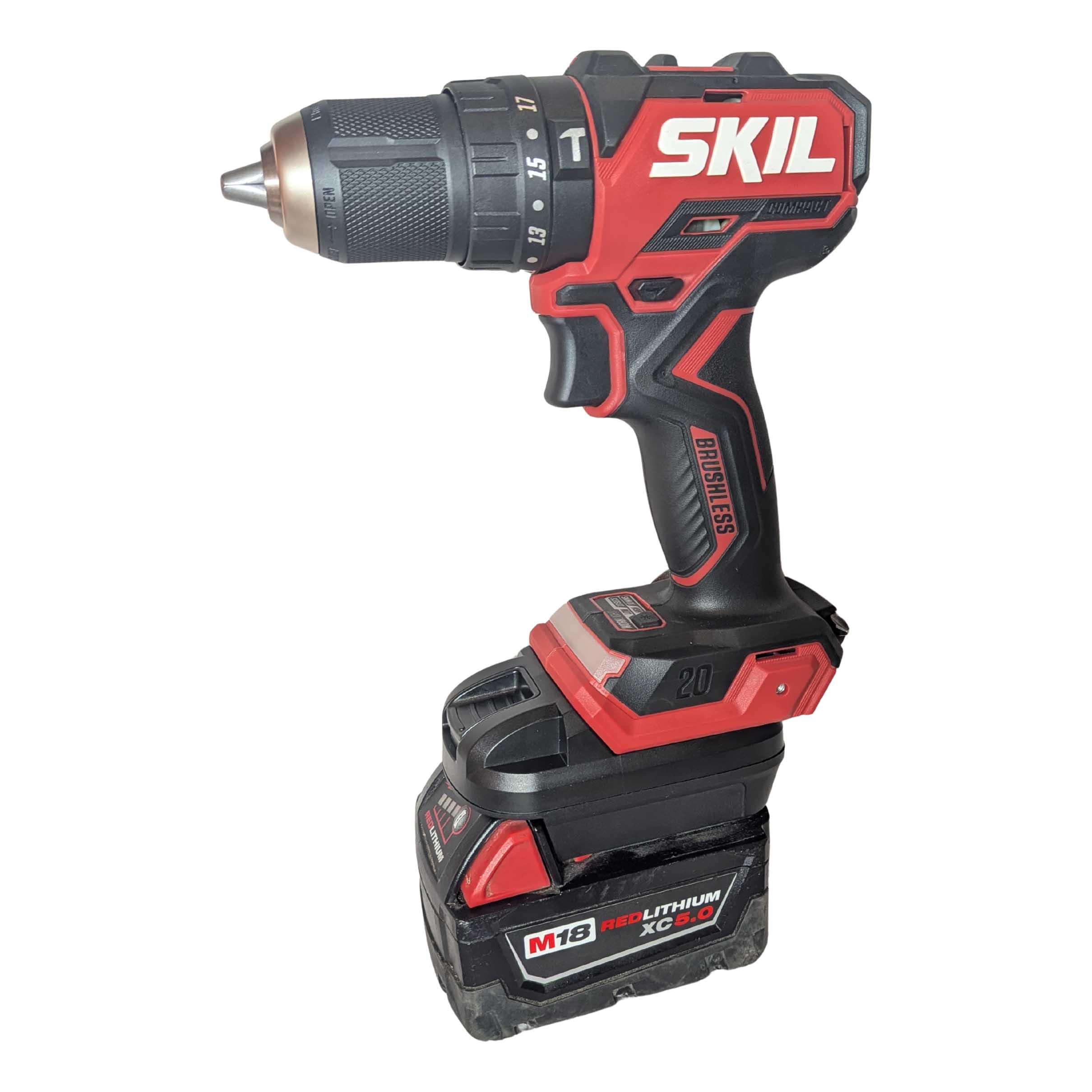 Adaptateur de batterie Milwaukee 18V vers SKIL 20V