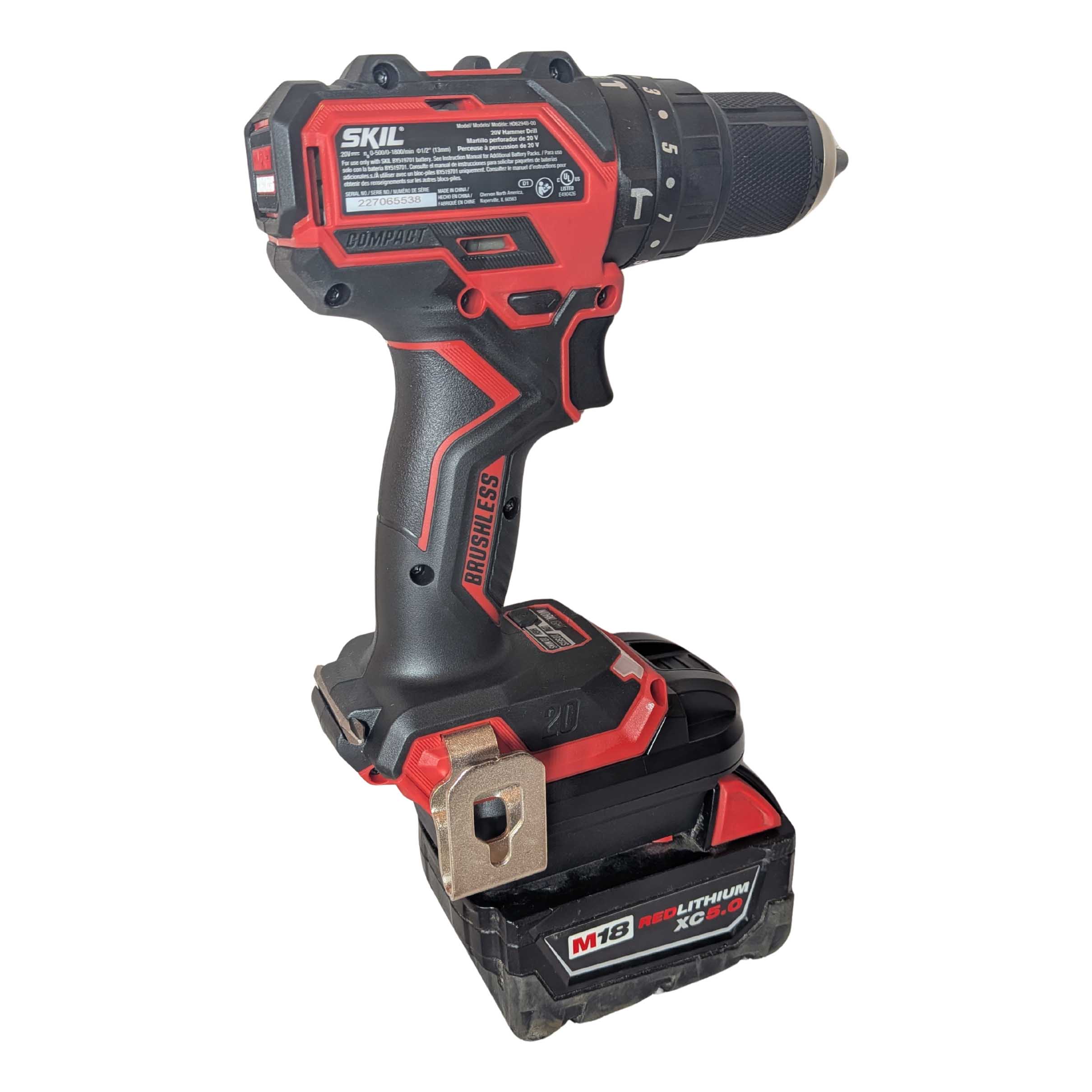 Adaptateur de batterie Milwaukee 18V vers SKIL 20V