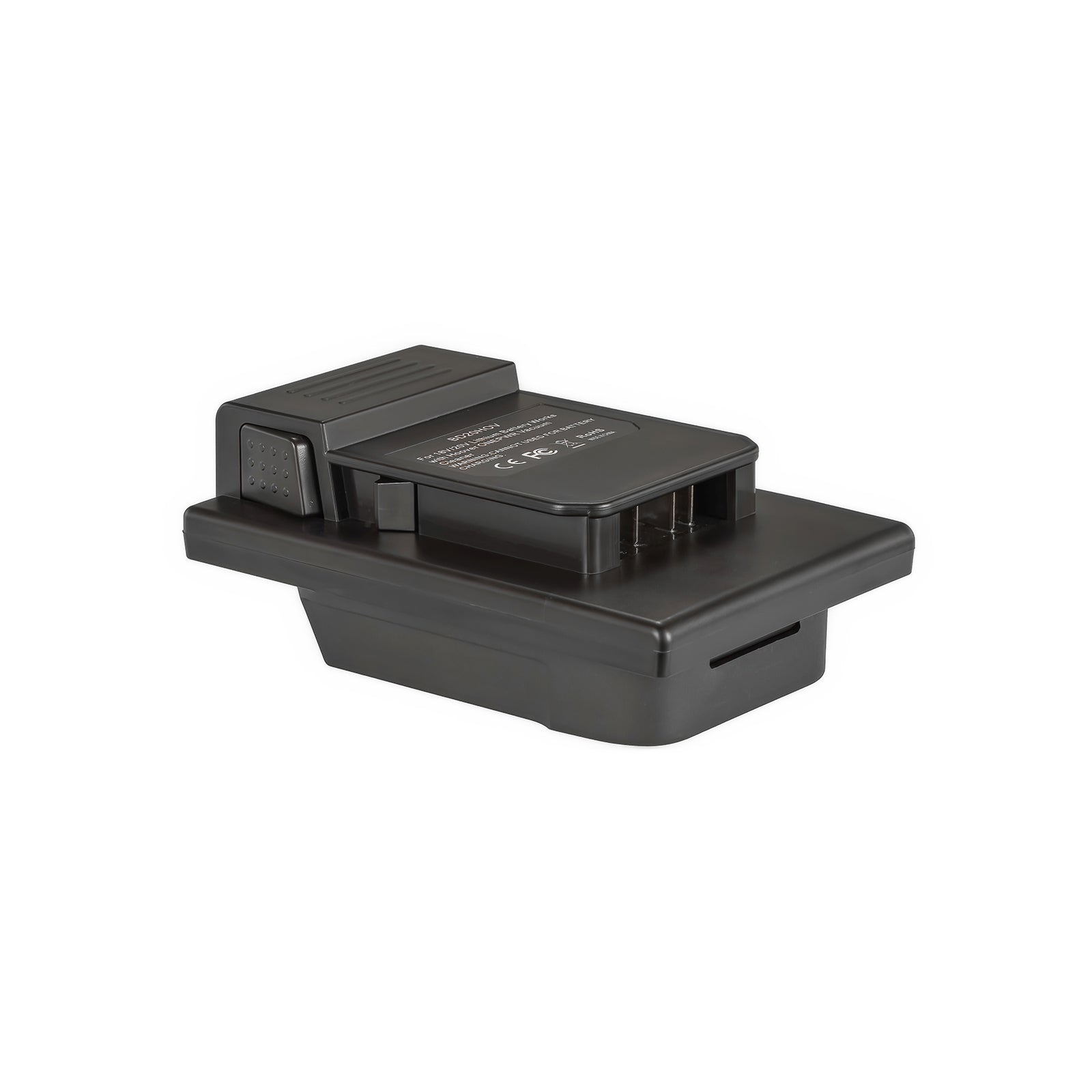 Porter Cable 20V to Hoover 20V ONEPWR battery adapter - Hoover tool-side connection, copper contacts on the raised block