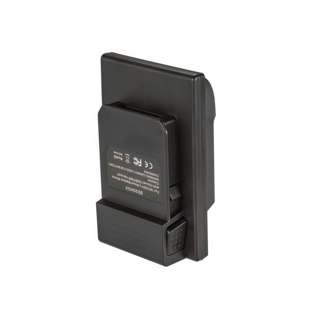 Porter Cable 20V to Hoover 20V ONEPWR battery adapter - Hoover tool-side connection, raised contact block, release catch