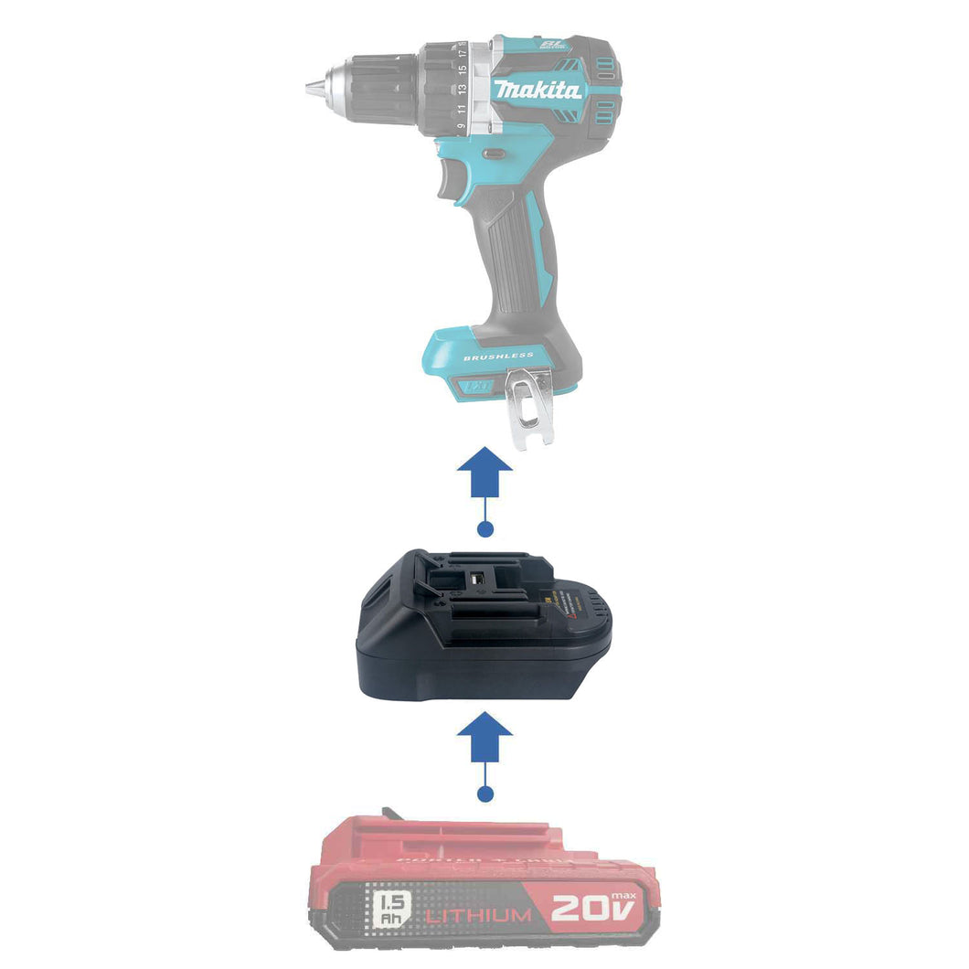 Adaptateur de batterie Porter Cable 20V vers Makita 18V