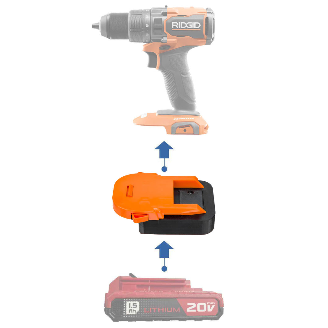 Adaptateur de batterie Porter Cable 20V vers RIDGID 18V