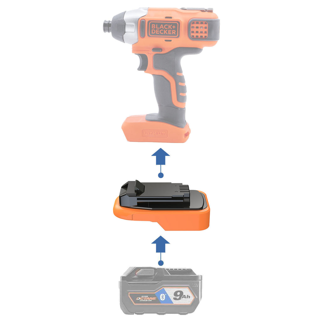 RIDGID 18V vers Black and Decker 20V Adaptateur de batterie