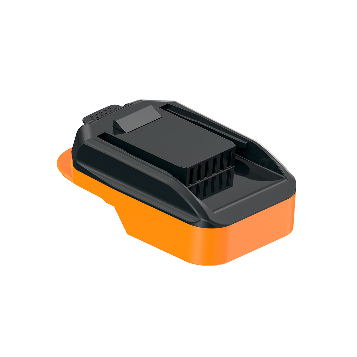 RIDGID 18V to WORX 20V PowerShare (Orange) battery adapter - WORX tool-side connection, terminal block seen from above