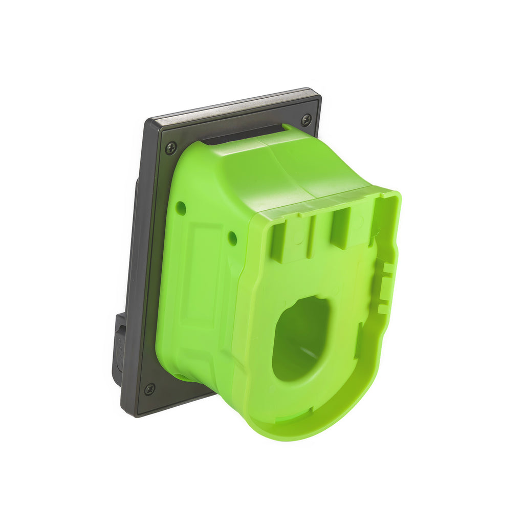 Ryobi 18V ONE+ to Hoover 20V ONEPWR battery adapter - battery-side connection, open socket, rails and terminal slots