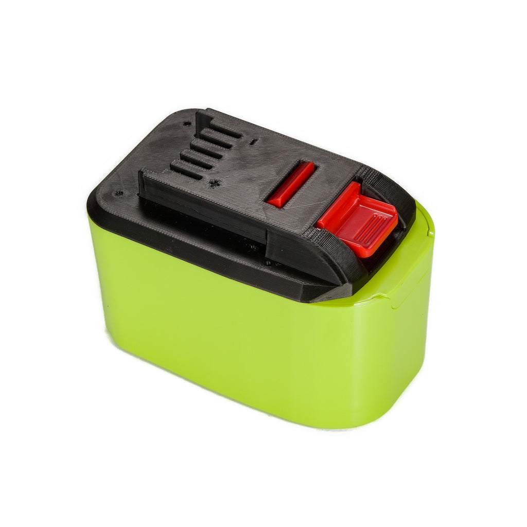 Ryobi 18V ONE+ to Mastercraft 20V (PWRPOD / Blue) battery adapter - Mastercraft tool-side connection, terminal slots