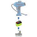 Ryobi 18V ONE+ to Mastercraft 20V (PWRPOD / Blue) battery adapter - compatibility diagram with cordless inflator
